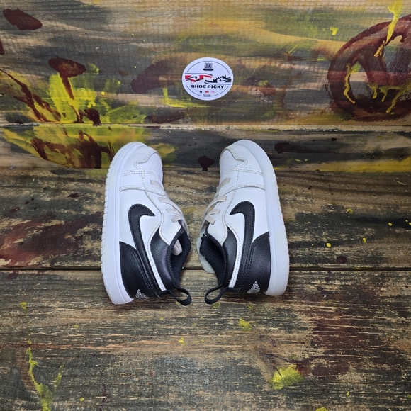 NIKE AIR JORDAN 1 LOW ALT (TD) WHITE/BLACK (DR9747 132) size 9 toddler shoes - Picture 4 of 8